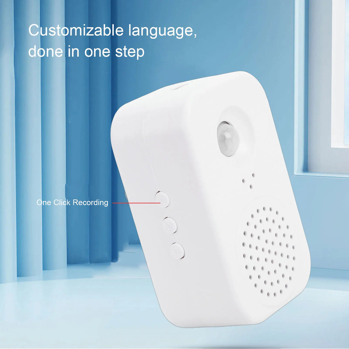PIR Motion Sensor Activated Voice Reminder Small Doorbell Special Sound Effect for Shop Store Supermarket